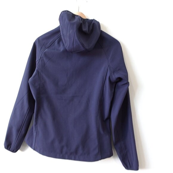 REGATTA Blue Hooded Jacket Women XS Soft Shell Zip Stretch Outdoor Trails Ared - Picture 12 of 15